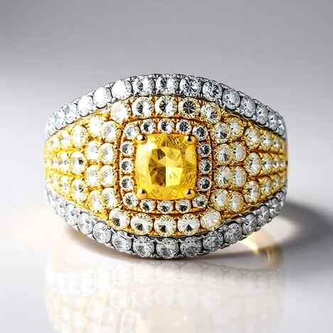 Anello in oro con Diamante Giallo SI2 (CIRARI)
