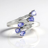 Anillo en plata con Tanzanita