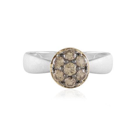 9K I2 Champagne Diamond Gold Ring (de Melo Gold)