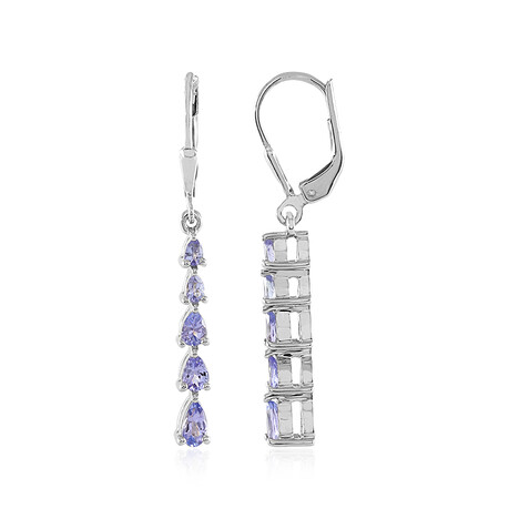 Tanzanite Silver Earrings