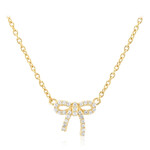 Zilveren halsketting met zirkonen