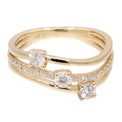 14K SI1 (H) Diamond Gold Ring (CIRARI)