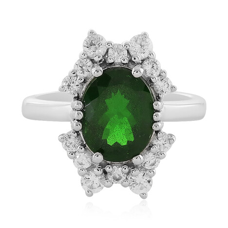 Russischer Diopsid-Silberring