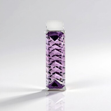 Ciondolo in argento con Ametista Rose de France (MONOSONO COLLECTION)