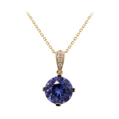 14K AAA Tanzanite Gold Necklace (CIRARI)