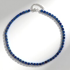 Collana in argento con Ematite Blu Royal