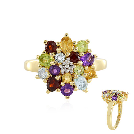 Zilveren ring met Zambia-amethisten