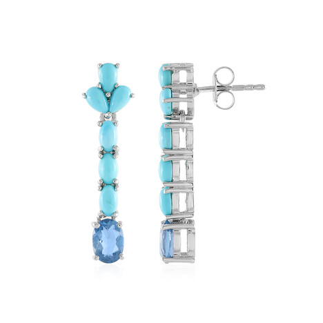 Edelstein-Silberohrringe