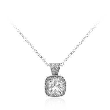 Collier en argent et Topaze blanche