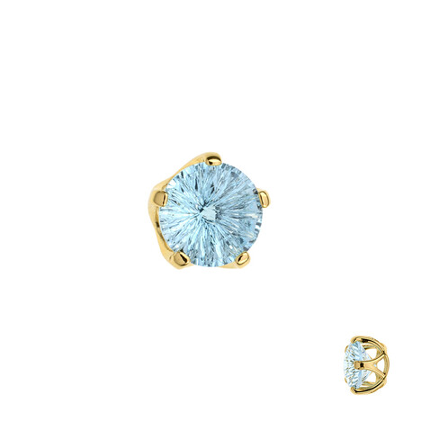 Himmelblauer Topas-Goldanhänger (dagen)