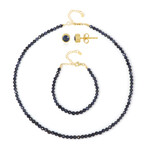 Blue Sapphire Silver Set