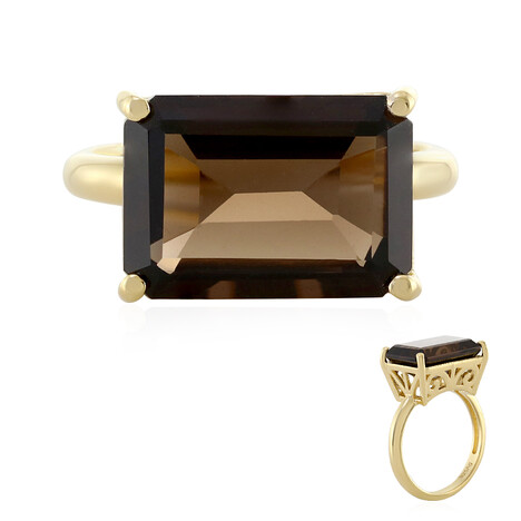 Anello in argento con Quarzo Fumè