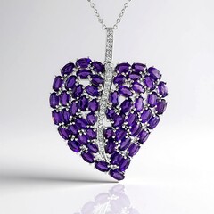Collana in argento con Ametista Zambiana