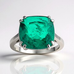 Anello in argento con Quarzo Verde