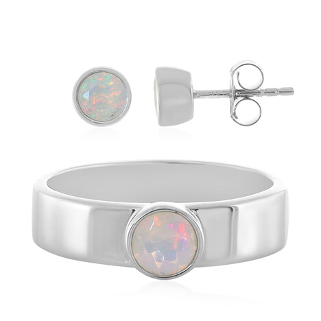 Bague en argent et Opale Welo