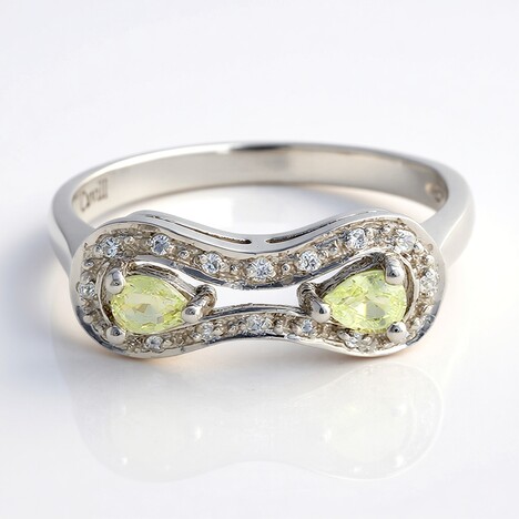 Bague en argent et Tourmaline cuprifère