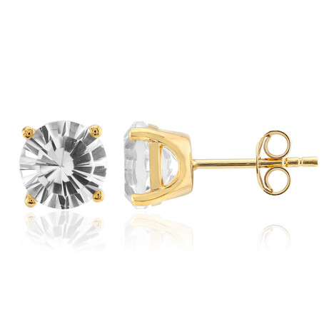 Pendientes en plata con Topacio blanco