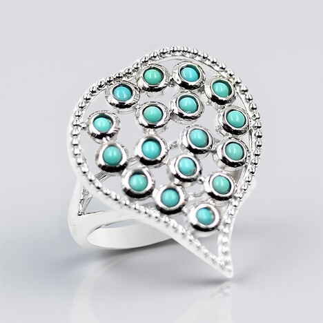 Anello in argento con Turchese Campitos (Anne Bever)