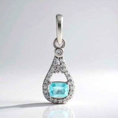 Gouden hanger met een Braziliaanse Paraiba toermalijn (AMAYANI)