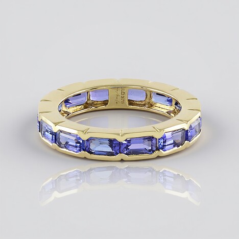 Anello in oro con Tanzanite AAA (de Melo Gold)