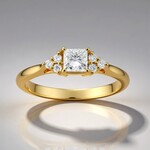 Anello in oro con Diamante SI1 (G) (Annette)