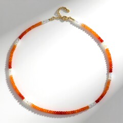 Collana in argento con Opale Arancione d'Etiopia