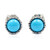 Pendientes en plata con Turquesa bella durmiente (Anne Bever)