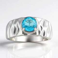 Anello in argento con Apatite Blu (de Melo Essence)