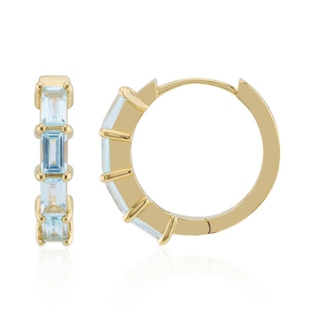 Orecchini in argento con Topazio Blu Cielo