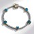 Bracciale in argento con Apatite Blu Neon (Gems en Vogue)