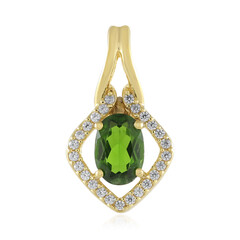 Pendentif en argent et Diopside de Russie
