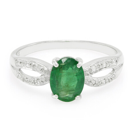 Bague en argent et Emeraude de Bahia