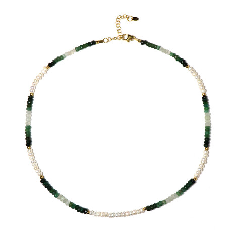 Edelstein-Silberhalskette