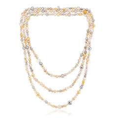 White Freshwater Pearl Silver Necklace