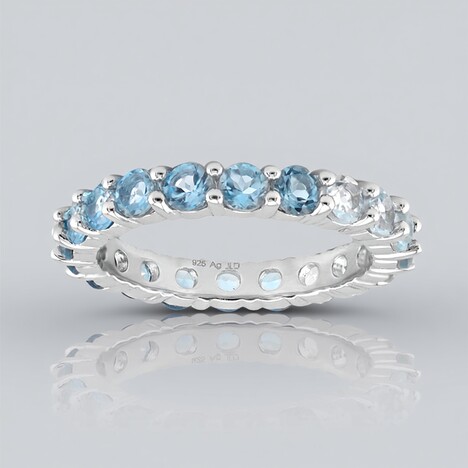 Anello in argento con Topazio Blu Cielo