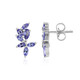 Boucles d'oreilles en argent et Tanzanite