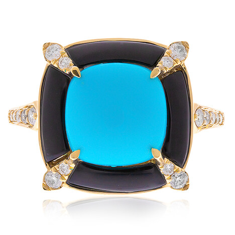 Sleeping Beauty-Türkis-Goldring (CIRARI)