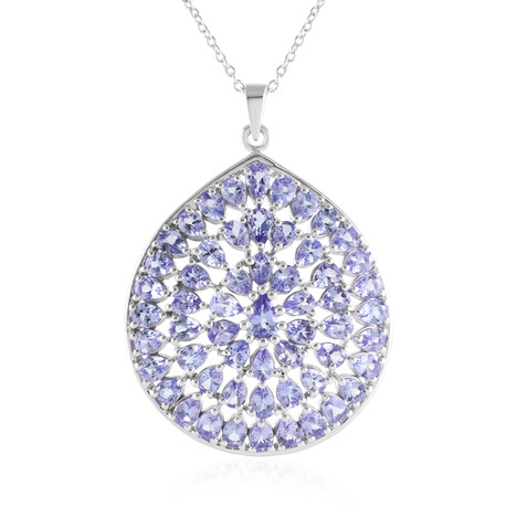 Tansanit-Silberhalskette