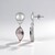 Boucles d'oreilles en argent et Calcédoine pourpre (Bali Barong)