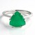 Anello in argento con Calcedonio Verde