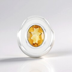 Ciondolo in argento con Citrino (MONOSONO COLLECTION)