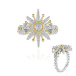 Bague en argent et Topaze blanche (Dallas Prince Designs)