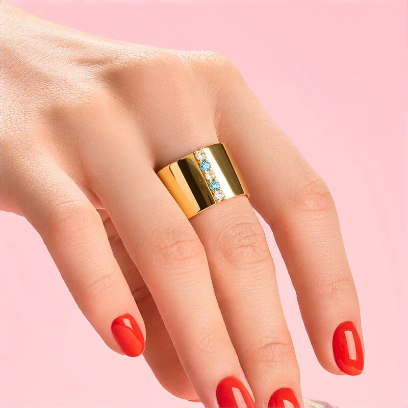 I2 Brown Diamond Silver Ring