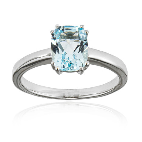 Himmelblauer Topas-Silberring