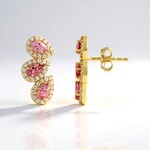 Orecchini in argento con Tormalina Rosa Nigeriana