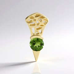 Ciondolo in oro con Tormalina Verde