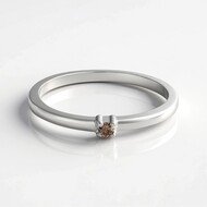 Anillo en plata con Diamante I3 champán