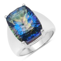 Anello in argento con Quarzo Mistico Blu