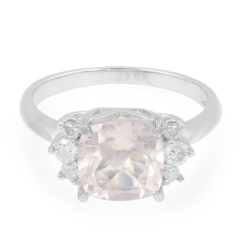 Rosenquarz-Silberring