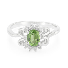 Chrome Tourmaline Silver Ring
